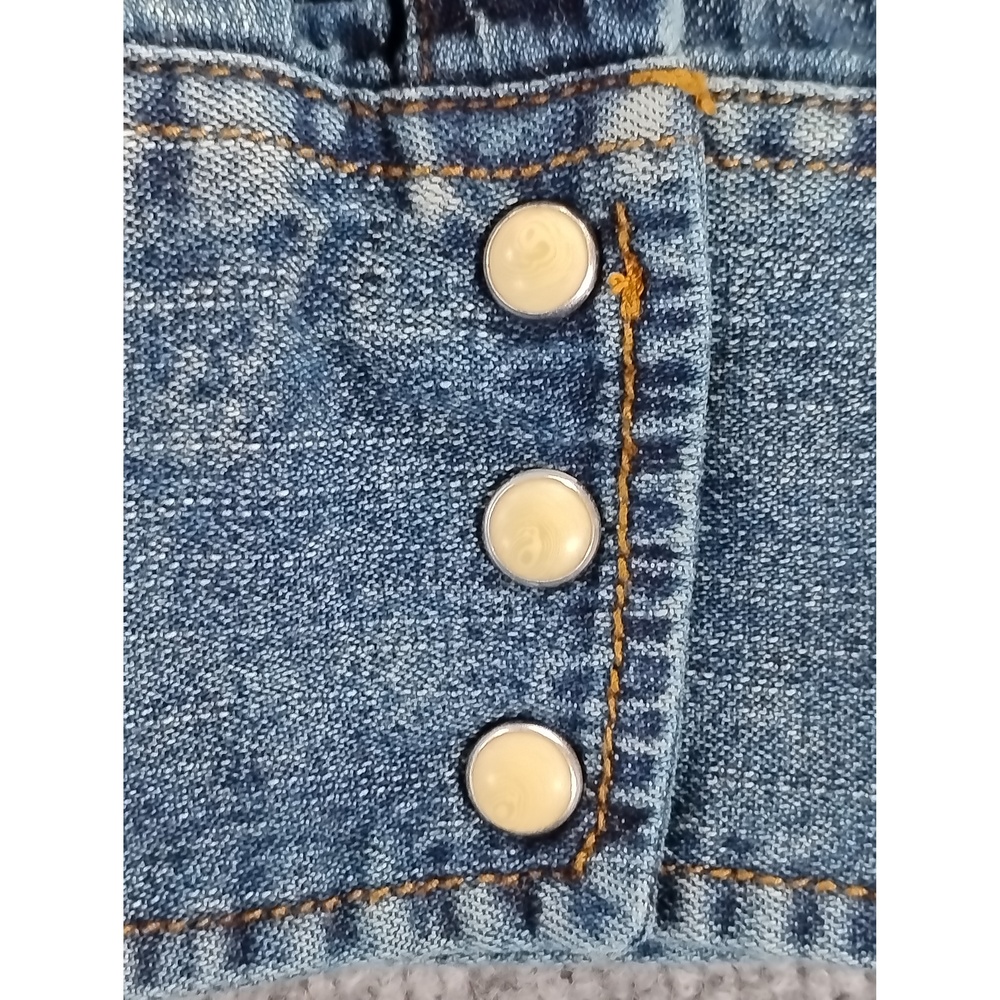 Wrangler Cowboy Cut Western Denim Shirt L Pearl Snap Workwear Minimalist - Picture 4 of 9